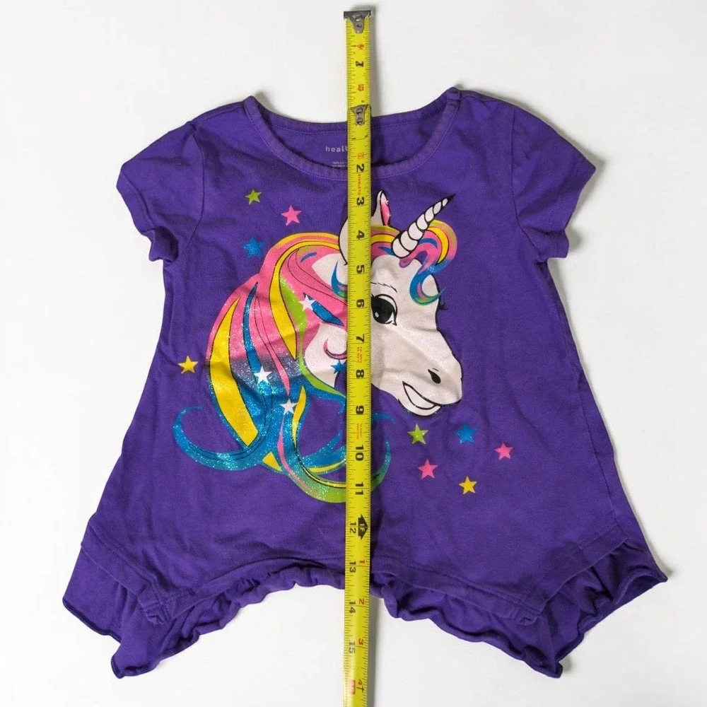 Lot‎ 3 4T Toddler Girl Shirts Carters Sonoma Healthtex Unicorn Floral Sweatshirt